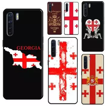 Чехол с флагом Грузии в стиле гранж для OPPO A74 A54 A94 A31 A53 A5 A9 2020 A52 A72 A1K A83 A91 A93 A3S A5S A15 OPPO A1K