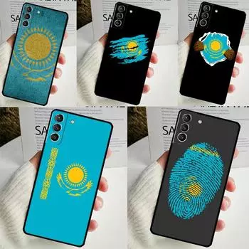 Чехол с флагом Казахстана для Samsung Galaxy S24 Ultra S22 Plus S20 S21 FE S8 S9 S10 Note 10 20 S23 Ultra Cover Galaxy S23Ultra