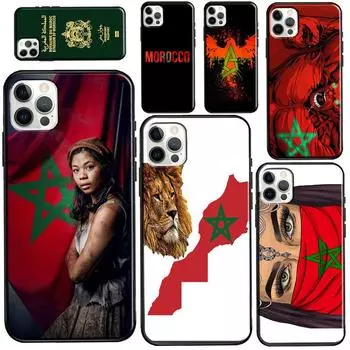 Чехол с флагом Марокко для iPhone 13 Pro Max 12 mini 11 Pro Max 6S 7 8 Plus SE 2020 X XR XS Max, чехол для телефона iphone 5 5S SE