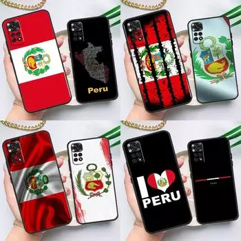 Чехол с флагом Перу для Xiaomi Redmi Note 8 9 10 11 12 Pro 8T 9S 10S 11S Redmi 12C 9C 9T 10A 10C Cover Redmi 9A