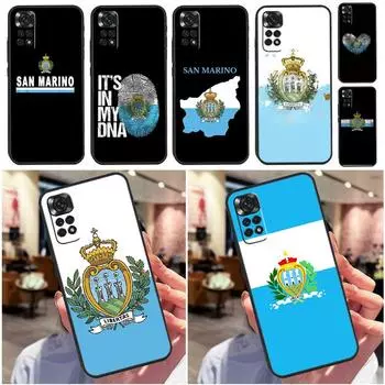 Чехол с флагом Сан-Марино для Xiaomi Redmi Note 11 11S 10 10S 9 9S 12 Pro Redmi 9A 9C 10A 10C Мягкий чехол Redmi 10A