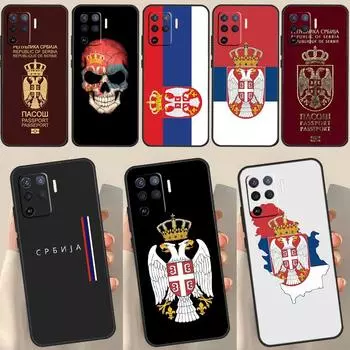 Чехол с флагом Сербии для OPPO A1K A3S A5S A15 A16 A52 A72 A5 A9 A31 A53 A83 A91 A93 A54 A74 A94, чехол OPPO A5S