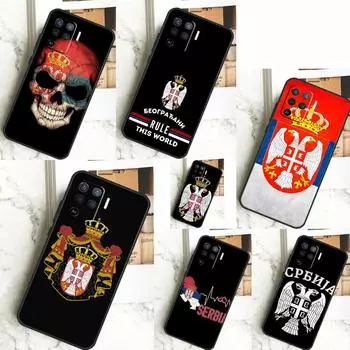 Чехол с флагом Сербии, сербский для OPPO A58 A78 A98 A54 A74 A94 A16 A76 A96 A5 A9 A52 A72 A79 A53S A15 A17 A57 A77 OPPO A54 4G