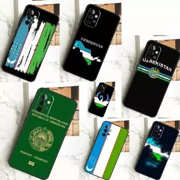 Чехол с флагом Узбекистана для Samsung Galaxy A52 A32 A12 A14 A34 A54 A51 A71 A53 A33 A13 A15 A25 A35 A55 Samsung A23