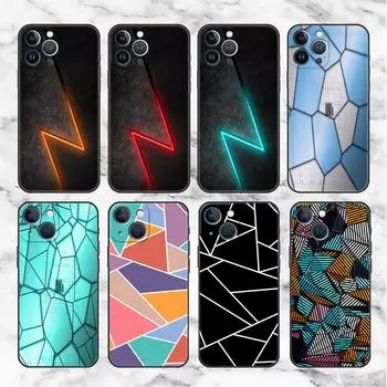 Чехол с геометрическим градиентом для Apple iPhone 14 Pro Max 13 11 12 Mini SE 7 8 Plus X XS 6 6S, силиконовый чехол для телефона, мягкий TPU Funda Capa iPhone 6 6S Plus