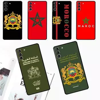 Чехол с гербом Марокко и флагом для Samsung Galaxy S24 S23 S22 Ultra Note 20 10 S8 S9 S10 Plus S20 FE S21 FE Galaxy S21 Plus