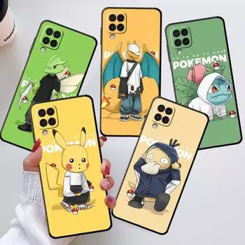 Чехол с игрой «Покемон» для Samsung Galaxy A50 A70 M52 A30 A20s A20e A10 A40 A10s M51 M31 M30s M13 5G, черный чехол для телефона Samsung A60
