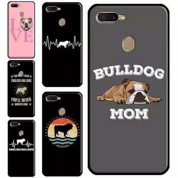 Чехол с изображением английского бульдога Heartbeat для OPPO A52 A72 A54 A74 A94 A1K A15 A83 A91 A5 A9 A31 A53 A53S A3S A5S Чехол для телефона OPPO A1K