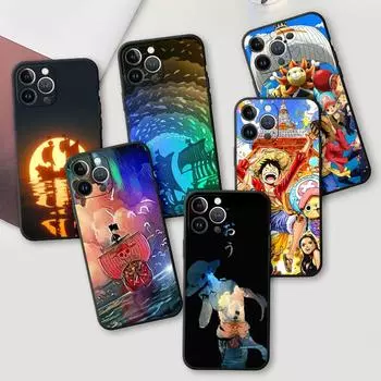 Чехол с изображением аниме для iPhone 14 Plus 7 13 Pro Max 8 SE 11 6s XR 12 Mini XS X 12pro 6 14 Pro Max, бампер, 1 шт., черный мягкий чехол iPhone 14