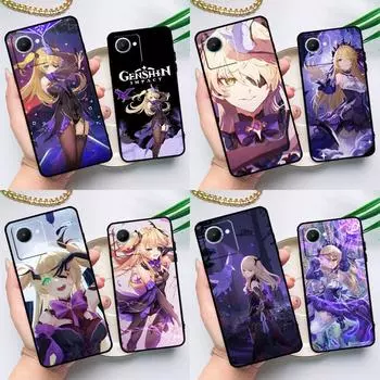 Чехол с изображением аниме Genshin Impact Fischl для Realme C55 C33 C31 C35 C30 C11 C15 C25s C21Y GT Neo 5 3T 2T 8 9 10 11 Pro Plus Realme C15