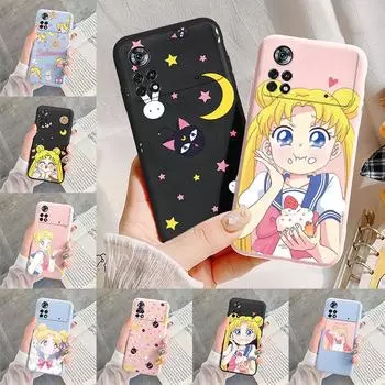 Чехол с изображением аниме Сейлор Мун для POCO M4 Pro 4G, чехол для телефона с милым принтом для девочек Tsukino Usagi, силиконовая задняя крышка из ТПУ для Poco M4 Pro 5G, чехлы с защитой от падения, сумки M4 Pro 4G