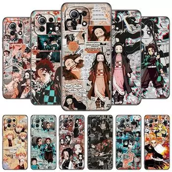 Чехол с изображением аниме «Убийца демонов Kimetsu no Yaiba» для Xiaomi Mi Redmi POCO X3 NFC GT F3 M3 10T 11T 7 7A K20 K40 Pro 11i A2 11 Lite CiVi Redmi 7