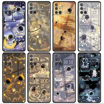 Чехол с изображением астронавта для Samsung Galaxy A52 A12 A51 A53 A33 A71 A32 A31 A21 A01 A11 A22, черный, из ТПУ, чехол для телефона Samsung A03