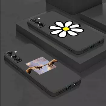 Чехол с изображением цветов и сердца для Samsung Galaxy S20 S22 Ultra S21 FE S10 S9 Plus Note 20 10 Lite 9, мягкий чехол для телефона Samsung S22 Ultra 5G