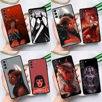 Чехол с изображением дьявола, женщины, сексуальной девушки, ведьмы для Samsung Galaxy S23 S22 Ultra S21 Plus S8 S9 S10 Note 10 20 Ultra S20 FE S21 FE Galaxy S9
