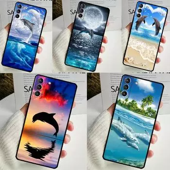 Чехол с изображением дельфина для Samsung Galaxy S23 S24 Ultra S8 S9 S10 S22 Plus Note 10 20 Ultra S20 S21 FE Galaxy S23 Plus