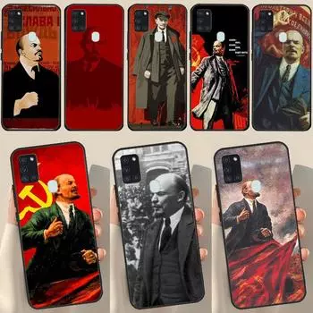 Чехол с изображением флага Советского Союза от Ленина для Samsung Galaxy A34 A54 A14 A12 A22 A32 A52 A51 A71 A50 A53 A73 A13, задняя крышка Samsung A72