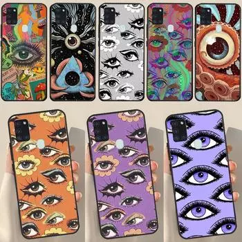 Чехол с изображением глаза для Samsung Galaxy A34 A54 A14 A53 A13 A51 A71 A50 A12 A22 A32 A52 A72, чехол для телефона Samsung A72