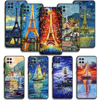 Чехол с изображением Эйфелевой башни и пейзажей для Samsung Galaxy A70 A70s A50 A30s A04s A20s A20e A02 A02s A03 A42 M31 M13 Samsung M31