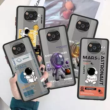 Чехол с изображением космонавта для Xiaomi Mi Poco X3 NFC M3 11 10 12 9T 11T 10T Pro Note 10 Lite, матовые жесткие чехлы для телефонов Xiaomi Poco X3 NFC