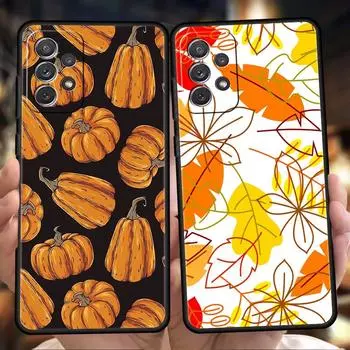 Чехол с изображением лисы и тыквы для Samsung Galaxy A24 A12 A14 A32 A50 A70 A20E A20S A10S A22 A30 A40 A34 A54 A42 A52 5G A72 Samsung A50