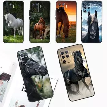 Чехол с изображением лошади для OPPO A79 A74 A94 A58 A78 A98 A5 A9 A53 A52 A72 A15 A17 A77 A16 A76 A96 A57S A54S OPPO A78 4G
