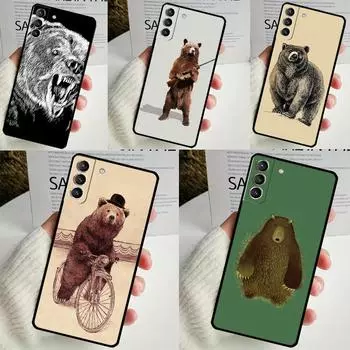 Чехол с изображением медведя гризли для Samsung Galaxy S24 Ultra S22 Plus S20 S21 FE S8 S9 S10 Note 10 20 S23 Ultra Cover Galaxy S20 FE