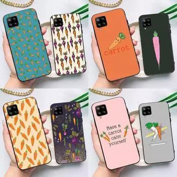 Чехол с изображением моркови и овощей для Samsung Galaxy A54 A34 A52 A32 A22 A12 A13 A14 A23 A33 A53 A73 A51 A71 Samsung A50