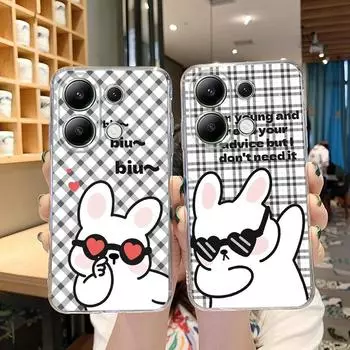 Чехол с изображением мультяшного кота для iPhone Samsung A55 A35 M34 S24 Xiaomi Redmi 13 Pro 14 Huawei Honor 200, противоударный бампер для телефона из ТПУ, устойчивый к царапинам, прозрачная задняя крышка Samsung Galaxy S20 FE
