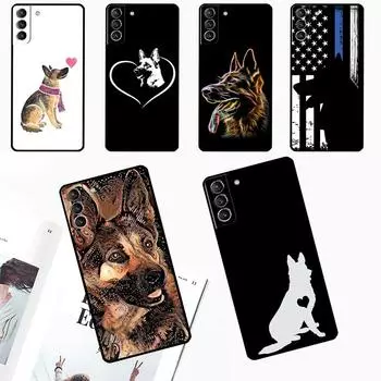 Чехол с изображением немецкой овчарки для Samsung Galaxy S24 Ultra S23 S22 S21 S20 Plus Note 10 Note 20 S9 S10 S21 FE Galaxy S9 Plus
