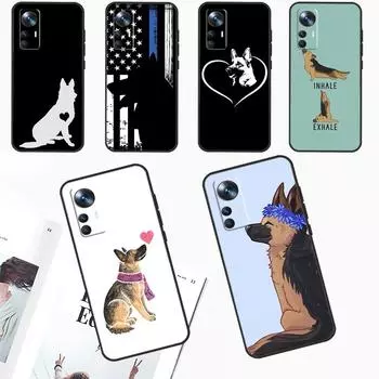 Чехол с изображением немецкой овчарки для Xiaomi 14 Ultra 11T 12T 13T Pro 12 13 Lite POCO X6 M6 Pro X3 X4 X5 M5s F3 F5 Mi 12 Lite