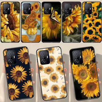 Чехол с изображением подсолнуха для POCO X5 X3 F5 Pro X4 F4 GT M5s C40 F3 для Xiaomi 13 Lite 12 11T 12T Pro 12X Mi 12