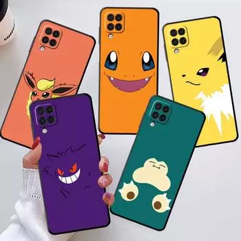 Чехол с изображением покемона Генгара Пикачу для Samsung Galaxy A50 A70 M52 A30 A20s A20e A10 A40 A10s M51 M31 M30s M13 5G, черный чехол для телефона Samsung A60