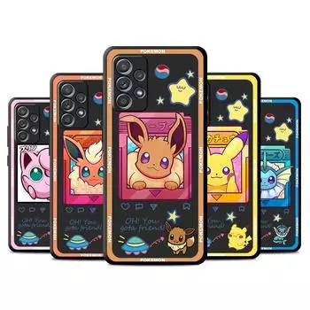 Чехол с изображением покемона Пикачу для Samsung Galaxy A52 A12 A32 A51 A21s A71 A13 A53 A22 A31 A72 A03 A02s A41, черный чехол для телефона Samsung A53 5G