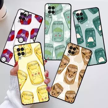 Чехол с изображением покемонов для Samsung Galaxy A50 A70 M52 A30 A20s A20e A10 A40 A10s M51 M31 M30s M13 5G, черный чехол для телефона Samsung A60