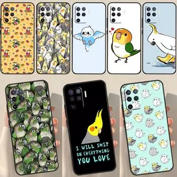 Чехол с изображением попугая и птицы для OPPO A15 A74 A54 A94 A52 A72 A31 A53 A53S A5 A9 2020 A3S A5S A83 A91 A93, чехол OPPO A93