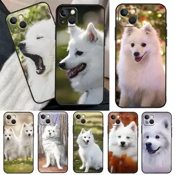 Чехол с изображением японского шпица для iPhone 13 14 15 Pro Max 11 12 Mini 7 8 Plus SE 2020 2022 X XR XS MAX iPhone 15 Pro