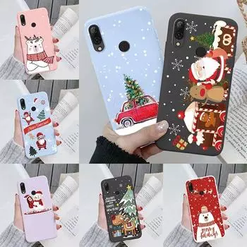 Чехол с изображением рождественского лося Huawei P Smart 2019 P Smart Z задняя крышка Снеговик Санта-Клаус Мягкий силиконовый чехол для Huawei P Smart 2019 противоударные защитные сумки