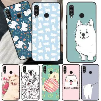 Чехол с изображением щенка самоеда для Huawei P40 Lite P20 P50 P30 Pro P Smart Z 2019 Nova 5T, чехол для Honor 50 Huawei P40 Pro