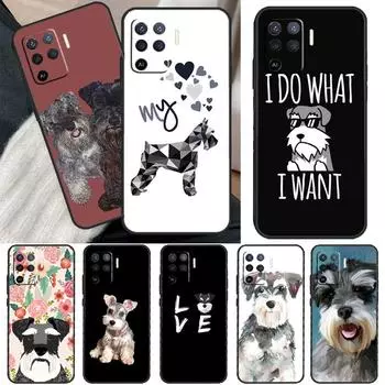 Чехол с изображением щенка шнауцера для OPPO A15 A16 A3S A5S A52 A72 A94 A74 A54 A83 A91 A93 A31 A5 A9 2020 A53 S OPPO A54 4G