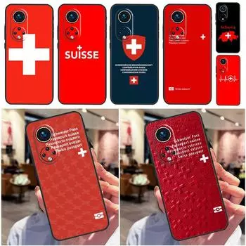 Чехол с изображением швейцарского флага Швейцарии для Honor 70 50 X7 X9 X8, чехол для Huawei P40 Lite P20 P30 Mate 50 Pro P Smart 2019 Huawei Mate 50 Pro