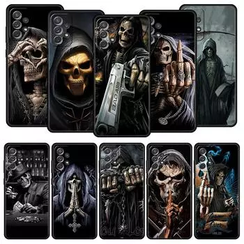 Чехол с изображением скелета и жнеца для Samsung A51 A71 A21S A12 A11 A15 A25 A31 A41 A52 A32 A23 A33 A53 A73 A03S A05S A13 5G Samsung A03
