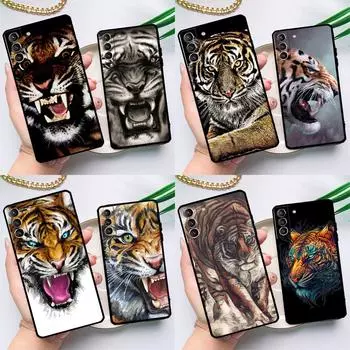 Чехол с изображением свирепого тигра для Samsung Galaxy S23 S22 S20 S21 Ultra S8 S9 S10 Note10 Plus Note20 Ultra S20 FE Galaxy S22