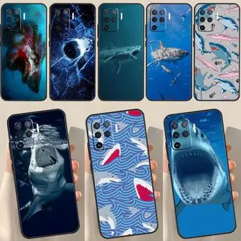 Чехол с изображением свирепой акулы для OPPO A15 A74 A54 A94 A52 A72 A31 A53 A53S A5 A9 2020 A3S A5S A83 A91 A93 OPPO A16