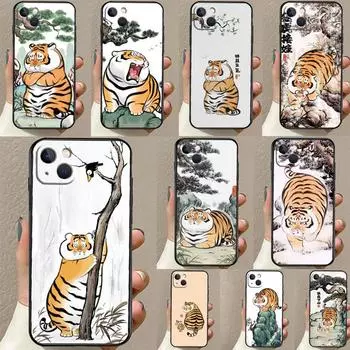 Чехол с изображением толстого тигра для iPhone 13 11 12 Pro Max XS X XR 7 8 Plus SE 2020, задняя крышка для iPhone 12 13 Mini iphone 5 5S