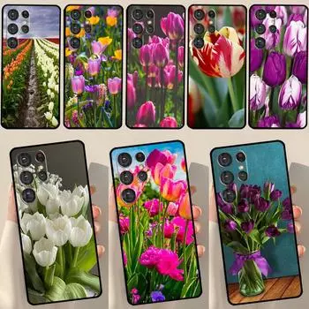 Чехол с изображением весенних тюльпанов для Samsung Galaxy S23 S21 S22 Ultra Plus S20 FE Note 20 Note 10 S8 S9 S10 Plus Galaxy S22 Plus