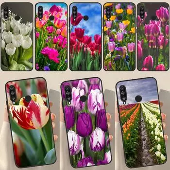 Чехол с изображением весенних тюльпанов для Huawei P30 Pro P50 P20 P40 Lite P Smart 2021 Nova 5T, чехол для Honor 50 8X 10i Honor 8A