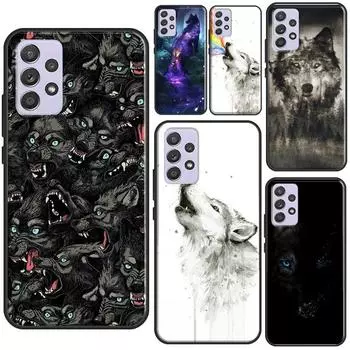 Чехол с изображением волка для Samsung A32 A12 A22 A52 A72 A21S A20e A03S A40 A50 A70 A31 A51 A71 A52S Samsung A10