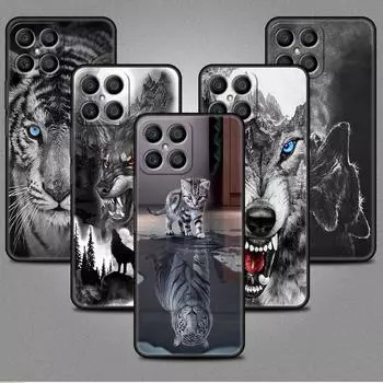 Чехол с изображением волка, собаки, кошки, птицы, льва, тигра, животного для Huawei Honor X8 X9 P50 X7 50 20 8X Play 9A P40 P30 Lite P Smart 2021, чехол для телефона Huawei P Smart Z