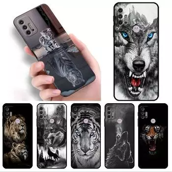 Чехол с изображением волка, собаки, кошки, птицы, льва, тигра для Motorola G30 G9 Play G82 G52 G60 G8 G9 Power G50 One Fusion Edge 30 20, мягкие чехлы для телефонов One Hyper